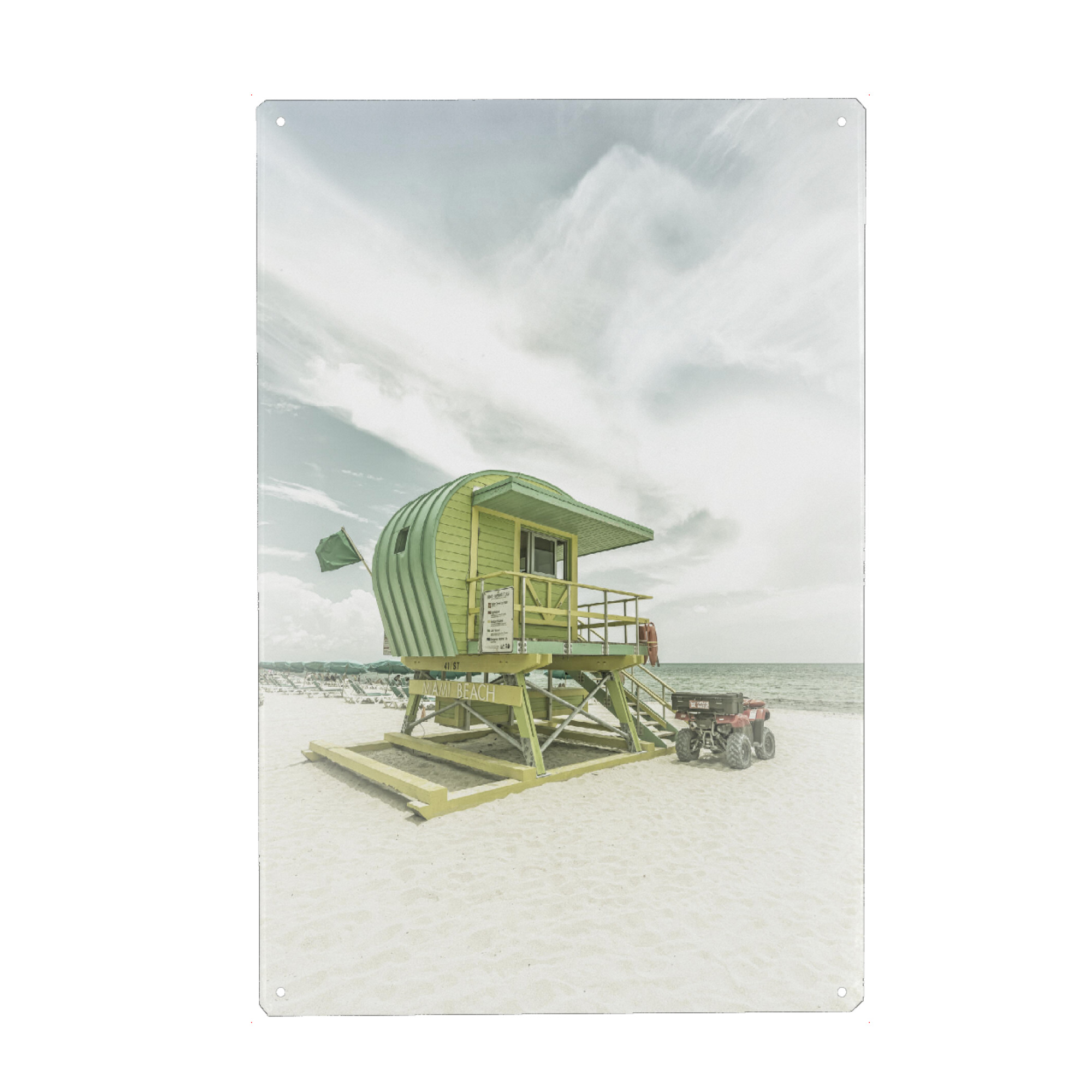 Holzbild "MIAMI BEACH Vintage Florida Flair" artboxONE - Reise / Strand und Meer,Reise / Länder