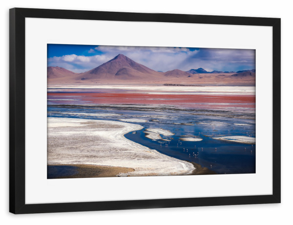 Poster mit Rahmen schwarz "Red Lagoon" artboxONE - Natur,Reise,Reise / Länder