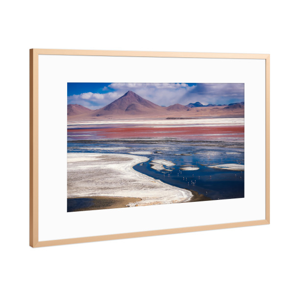 Poster mit Rahmen Kupfer "Red Lagoon" artboxONE - Natur,Reise,Reise / Länder