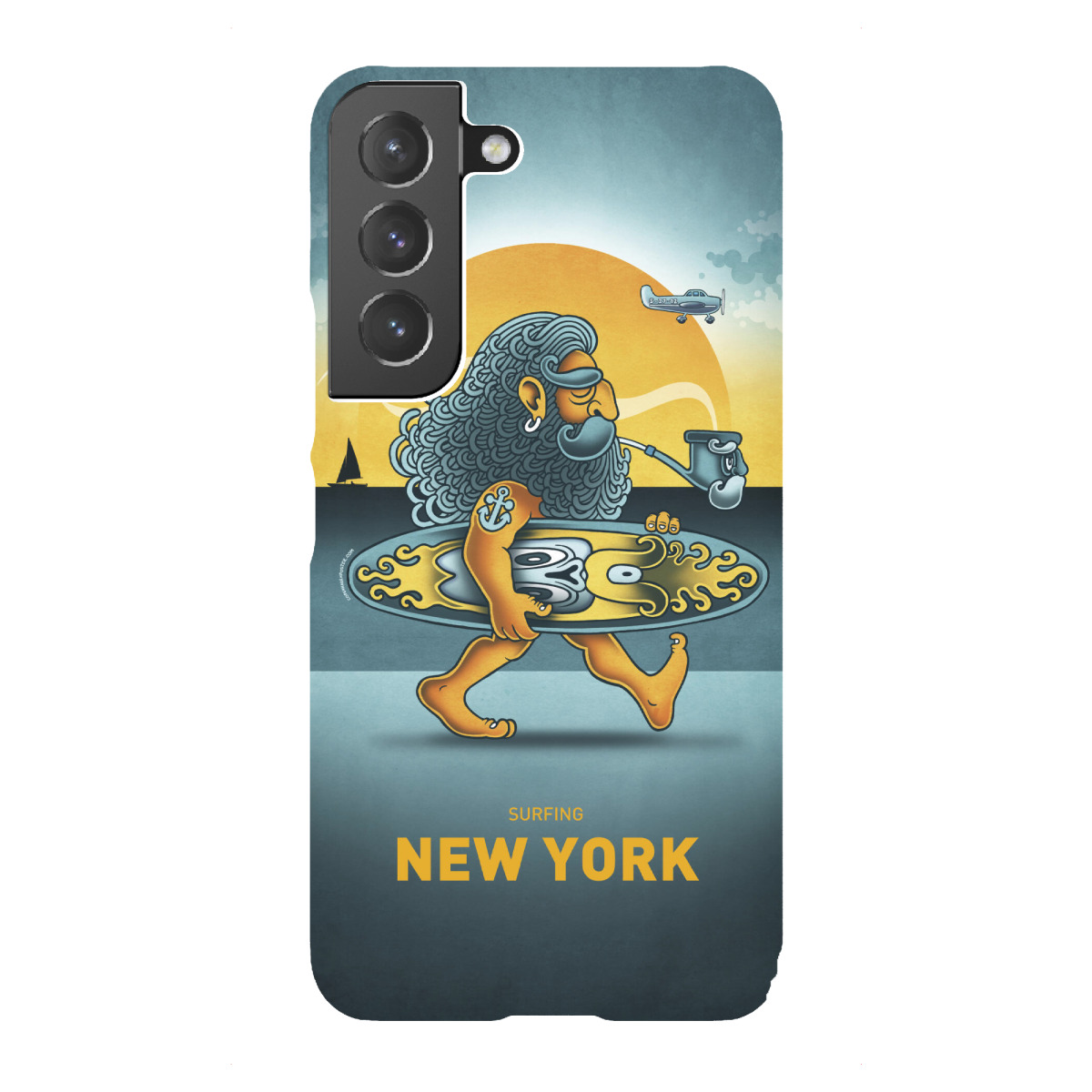 Samsung Galaxy "New York Surfer" Premium-Case Handyhülle artboxONE