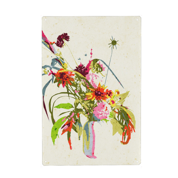 Metall Poster "Sitting Pretty-II" artboxONE - Floral,Abstrakt