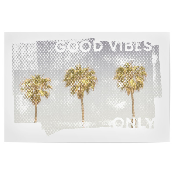 Poster "Vintage Palmen | good vibes only" artboxONE - Natur,Reise / Strand und Meer