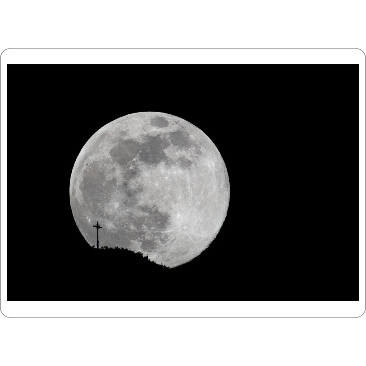 Tischset "Vollmond mit Gipfelkreuz" artboxONE - Natur