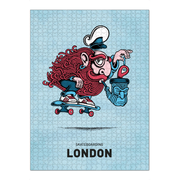 Puzzle Ravensburger "London Skateboard Pipe" artboxONE - Städte,Städte / London,Streetart