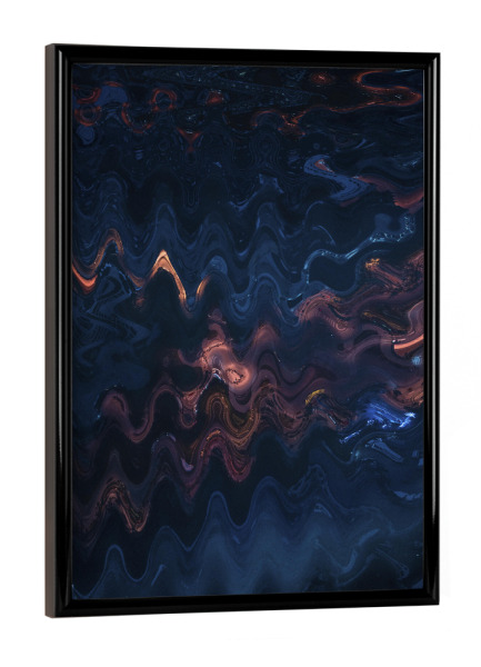 Poster mit schwarzem Rahmen "Blau Petroleum B" artboxONE - Abstrakt