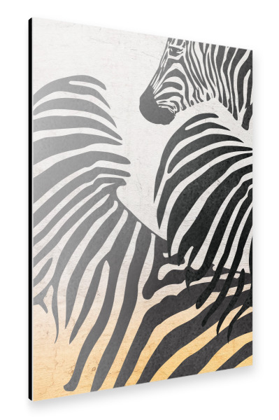 Alu-Dibond "Abstract Zebras" 30x20 cm artboxONE