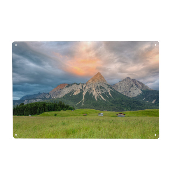 Metall Poster "Ehrwalder Sonnenspitze" artboxONE - Natur,Reise,Reise / Länder