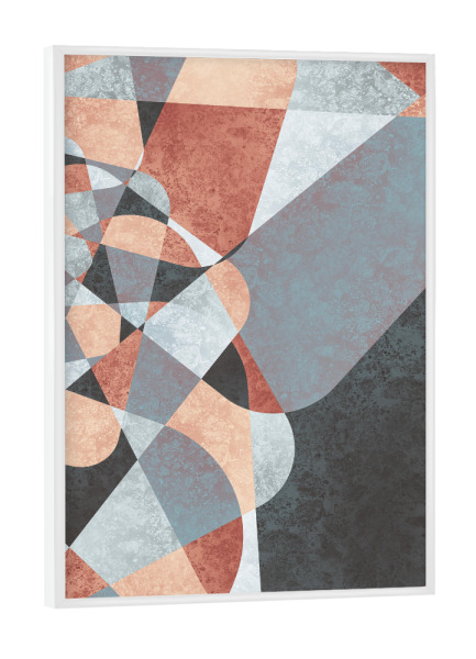 Poster mit weißem Rahmen "Earthy Tones Abstract" artboxONE - Abstrakt,Geometrie