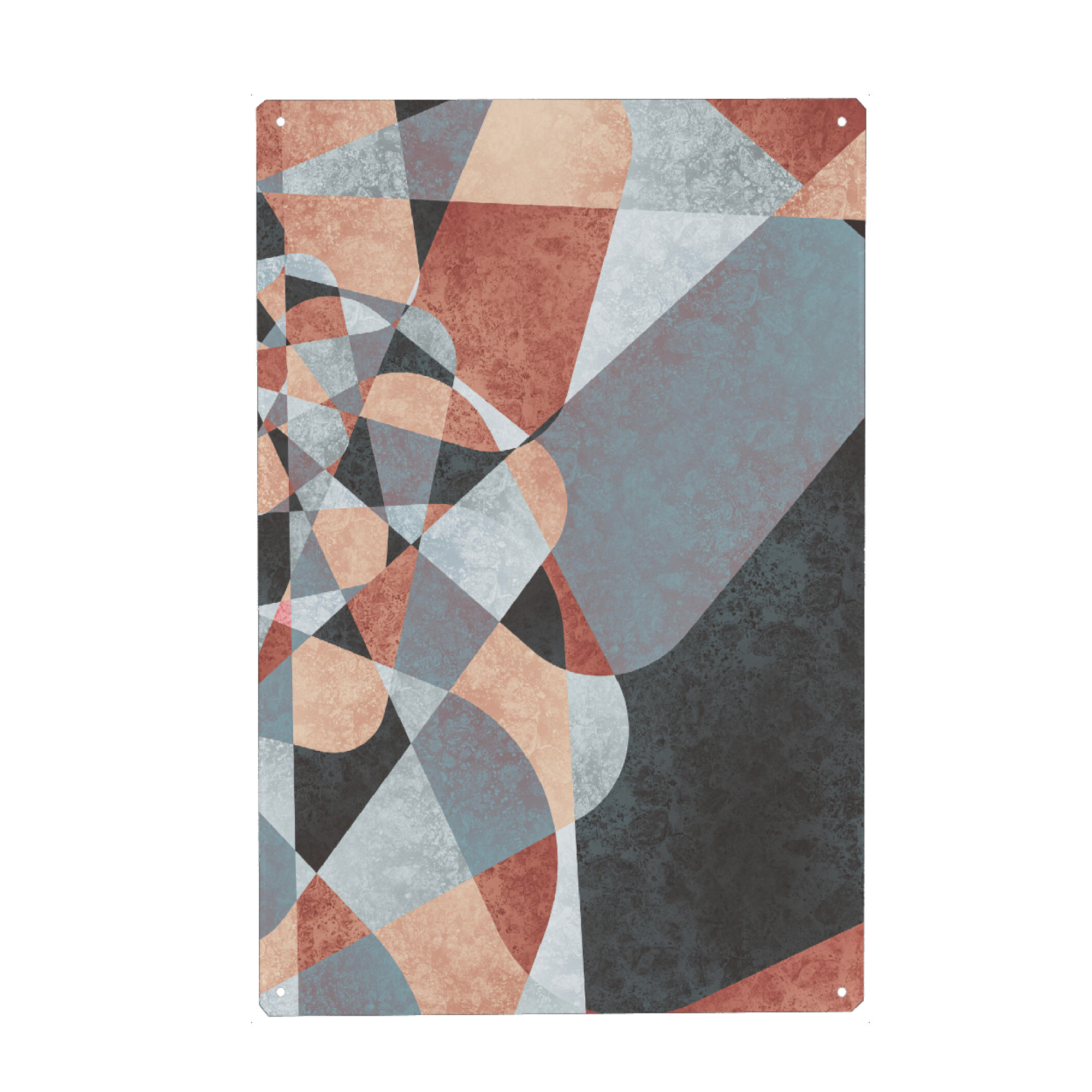 Metall Poster "Earthy Tones Abstract" artboxONE - Abstrakt,Geometrie