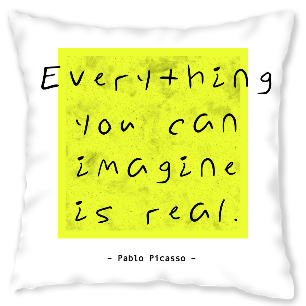 Design-Kissen "Everything you can imagine 2" artboxONE - Typografie,Menschen