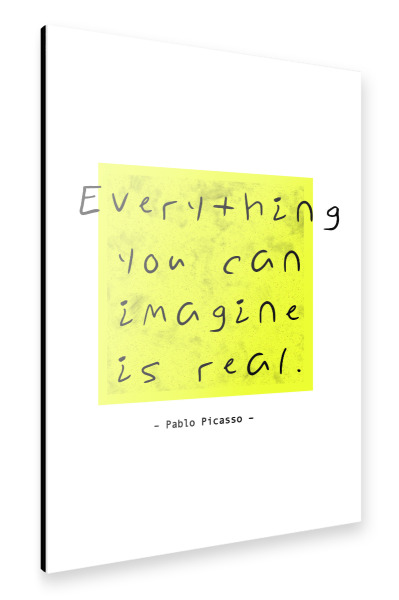 Alu-Dibond "Everything you can imagine 2" 30x20 cm artboxONE