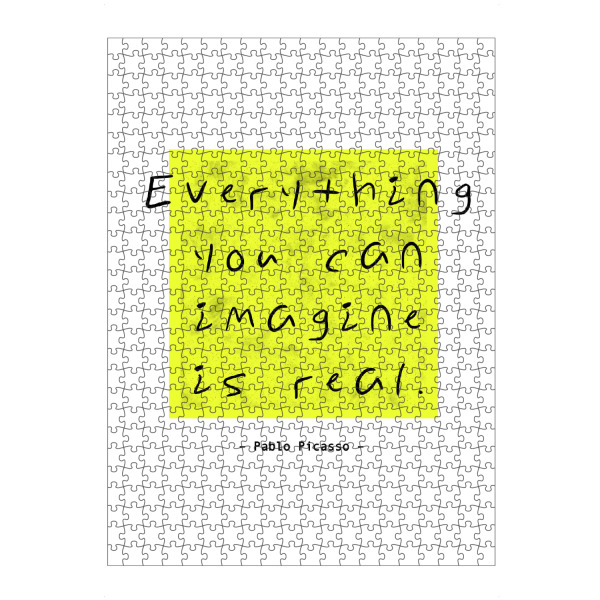 Puzzle Ravensburger "Everything you can imagine 2" artboxONE - Typografie,Menschen