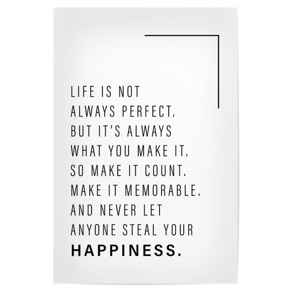 Poster 30x20 cm "Life sense" artboxONE - Typografie,Menschen - Life,Sense,Lebenssinn,Leben,Sinn,Memorable,Happy,Glücklich
