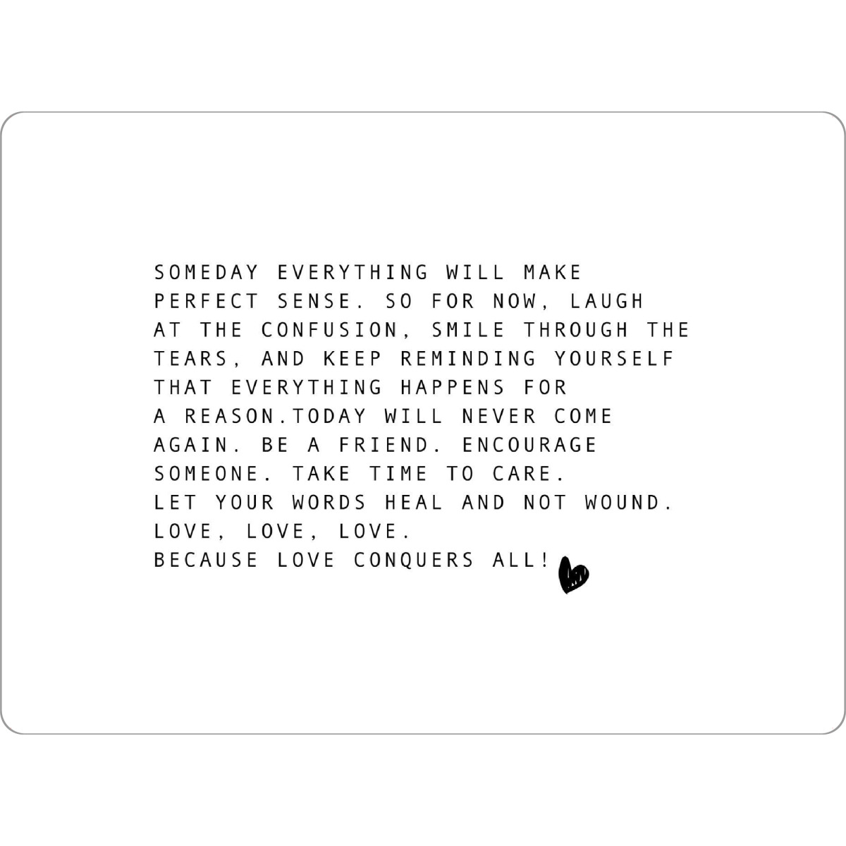 Tischset "Live and Love" artboxONE - Typografie,Menschen,Liebe