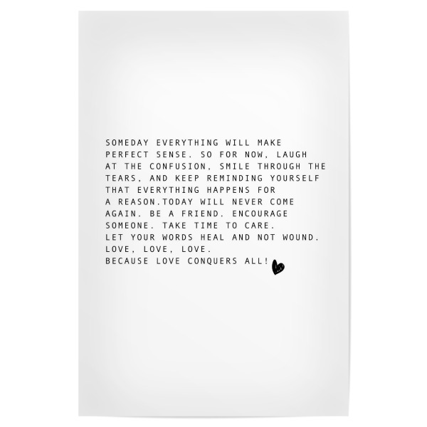 Poster "Live and Love" artboxONE - Typografie,Menschen,Liebe