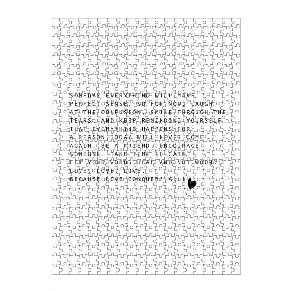Puzzle Ravensburger "Live and Love" artboxONE - Typografie,Menschen,Liebe