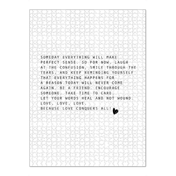 Puzzle Ravensburger "Live and Love" artboxONE - Typografie,Menschen,Liebe