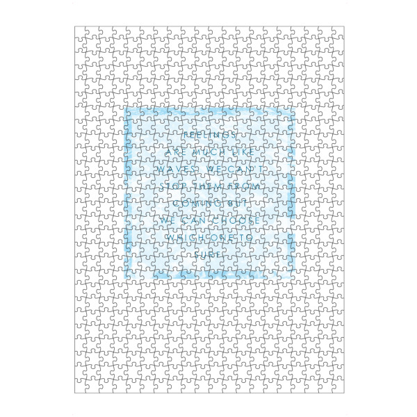 Puzzle Ravensburger "Feelings like waves" artboxONE - Typografie,Menschen