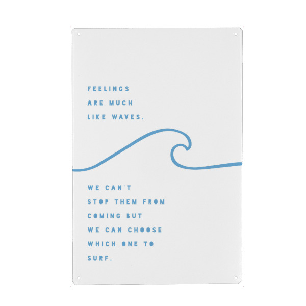 Holzbild "Positive feelings" artboxONE - Typografie,Menschen