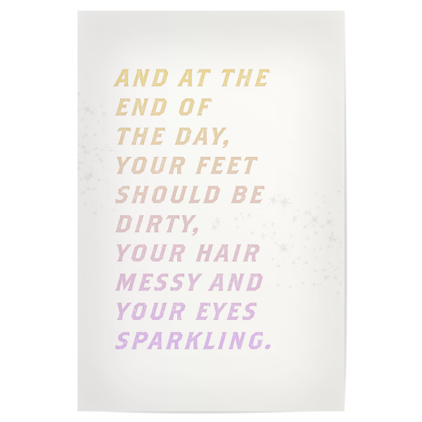 Poster 30x20 cm "At the end of the day 2" artboxONE - Typografie,Menschen