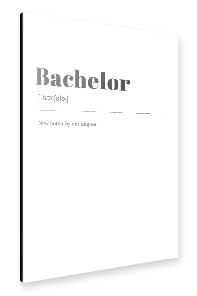 Alu-Dibond "Bachelor" 30x20 cm artboxONE