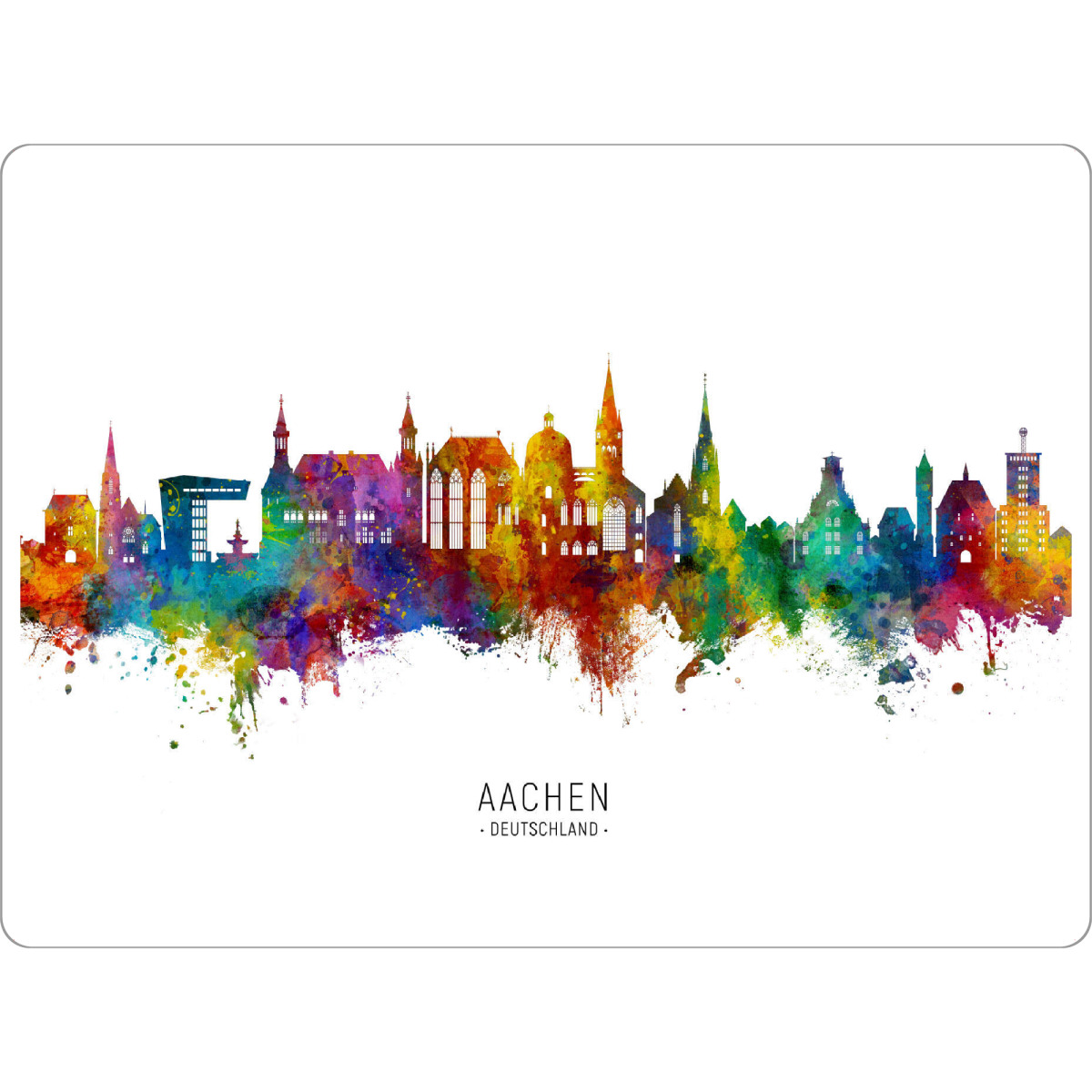 Tischset "Aachen Germany Skyline txt" artboxONE - Städte