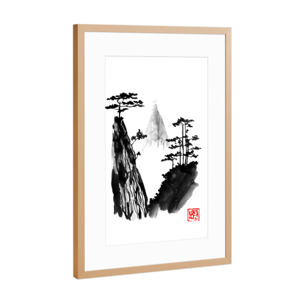 Poster mit Rahmen Kupfer "Holy mountain" artboxONE - Natur