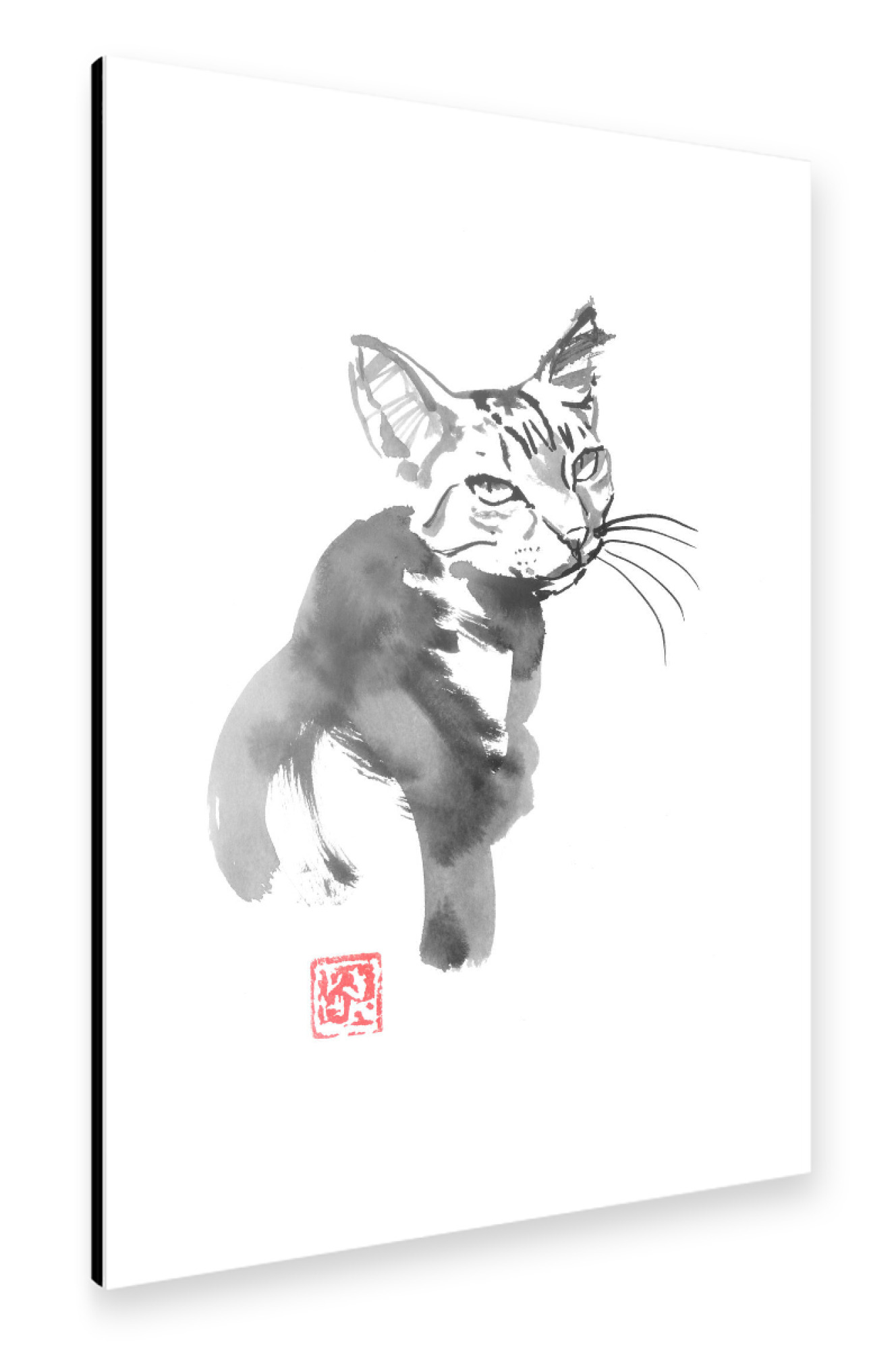 Alu-Dibond "Mother cat" 75x50 cm artboxONE