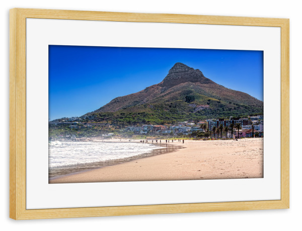 Poster mit Rahmen kiefer "Camps Bay" artboxONE - Städte,Natur,Reise / Afrika
