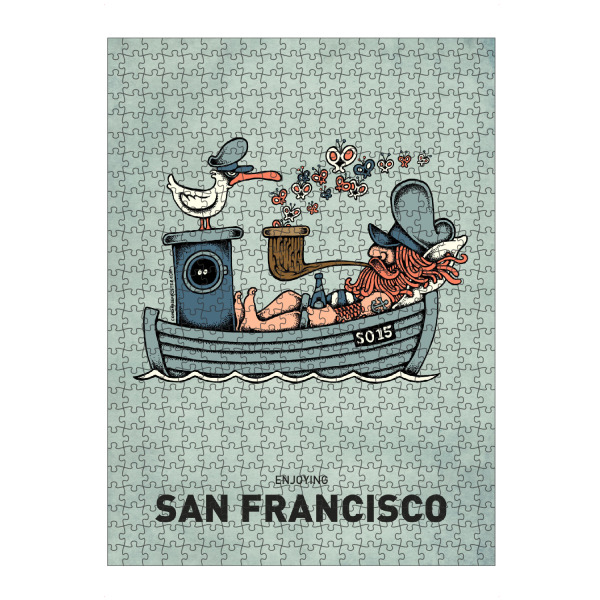 Puzzle Ravensburger "San Francisco Butterfly Ship" artboxONE - Städte,Städte / San Francisco
