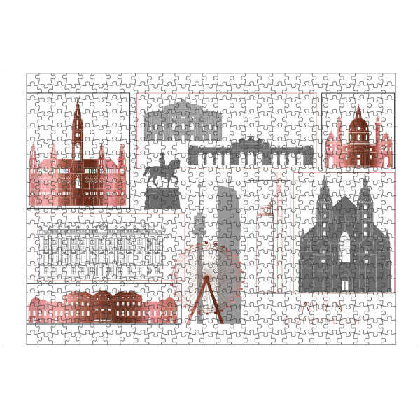 artboxONE Puzzle "Vienna skyline rosegold" artboxONE - Städte,Reise,Architektur,Städte / Wien