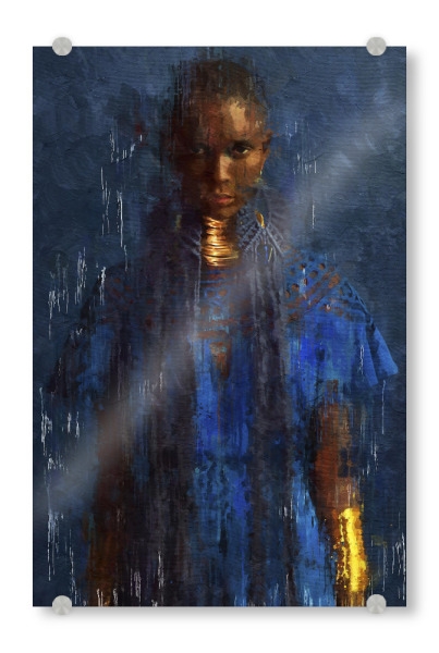 Acrylglasbild "Blau Afrikaner" artboxONE - Menschen,Reise / Afrika