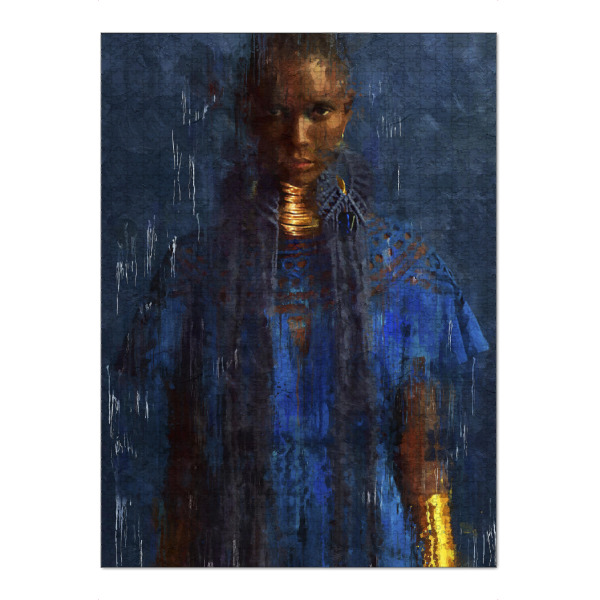 Puzzle Ravensburger "Blau Afrikaner" artboxONE - Menschen,Reise / Afrika