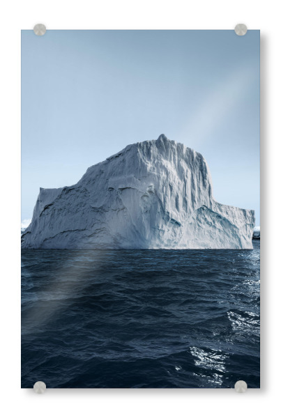 Acrylglasbild "Iceberg | Photo A" artboxONE - Natur - Iceberg,Ice,Cold,Sea,Water,Paint,News,Nature,Natur,Mountain,White,Classic,Blue,Wasser,Meer