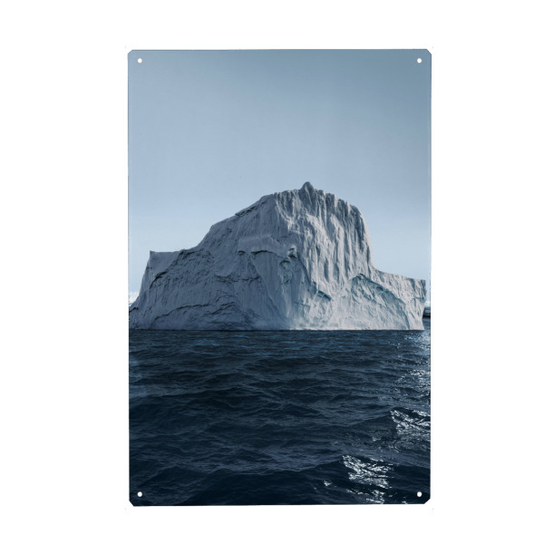 Metall Poster "Iceberg | Photo A" artboxONE - Natur - Iceberg,Ice,Cold,Sea,Water,Paint,News,Nature,Natur,Mountain,White,Classic,Blue,Wasser,Meer