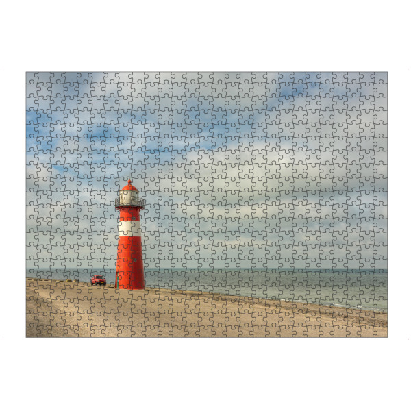 Puzzle Ravensburger "Kleiner Leuchtturm Westkapelle" artboxONE - Natur,Reise,Reise / Strand und Meer,Reise / Länder