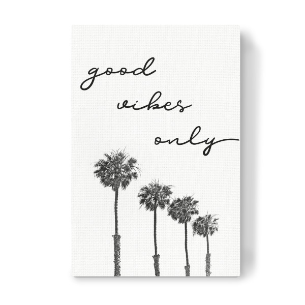 Leinwandbild "Palmen | good vibes only" artboxONE - Typografie,Reise / Strand und Meer