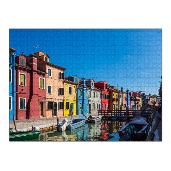 Puzzle Ravensburger "Bunte Häuser auf Burano" artboxONE - Städte,Reise,Architektur,Städte / Venedig
