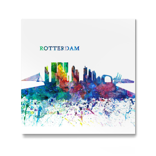 Galerie-Print "Rotterdam Skyline Silhouette" 30x30 cm artboxONE