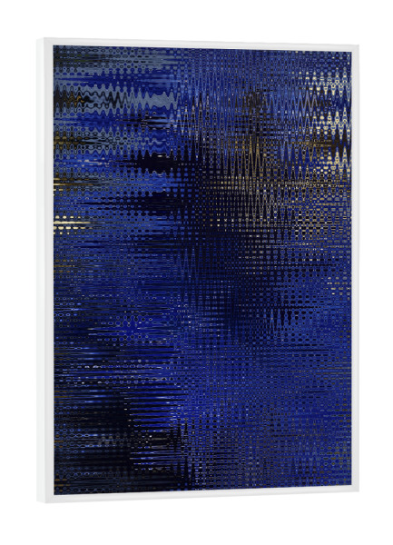 Poster mit weißem Rahmen "Blau Welle I" artboxONE - Abstrakt - Resumo,Azul,Pantone 2020,Modern,Blue,Blau,Abstract,Abstrakt,Welle,Wave