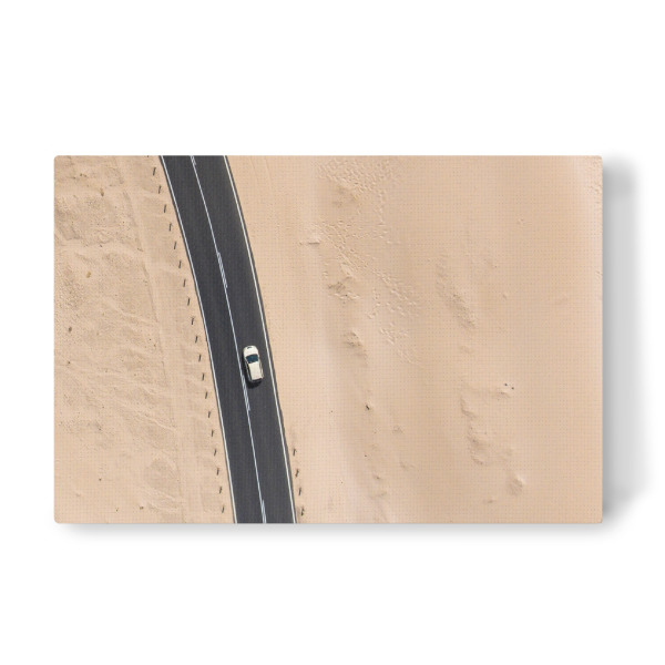 Leinwandbild "Across the desert" artboxONE - Natur,Reise,Reise / Strand und Meer,Automobile