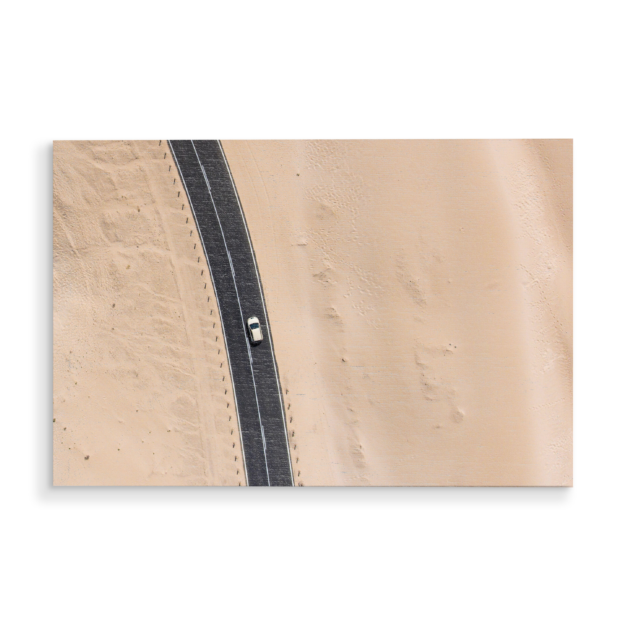 Holzbild "Across the desert" artboxONE - Natur,Reise,Reise / Strand und Meer,Automobile