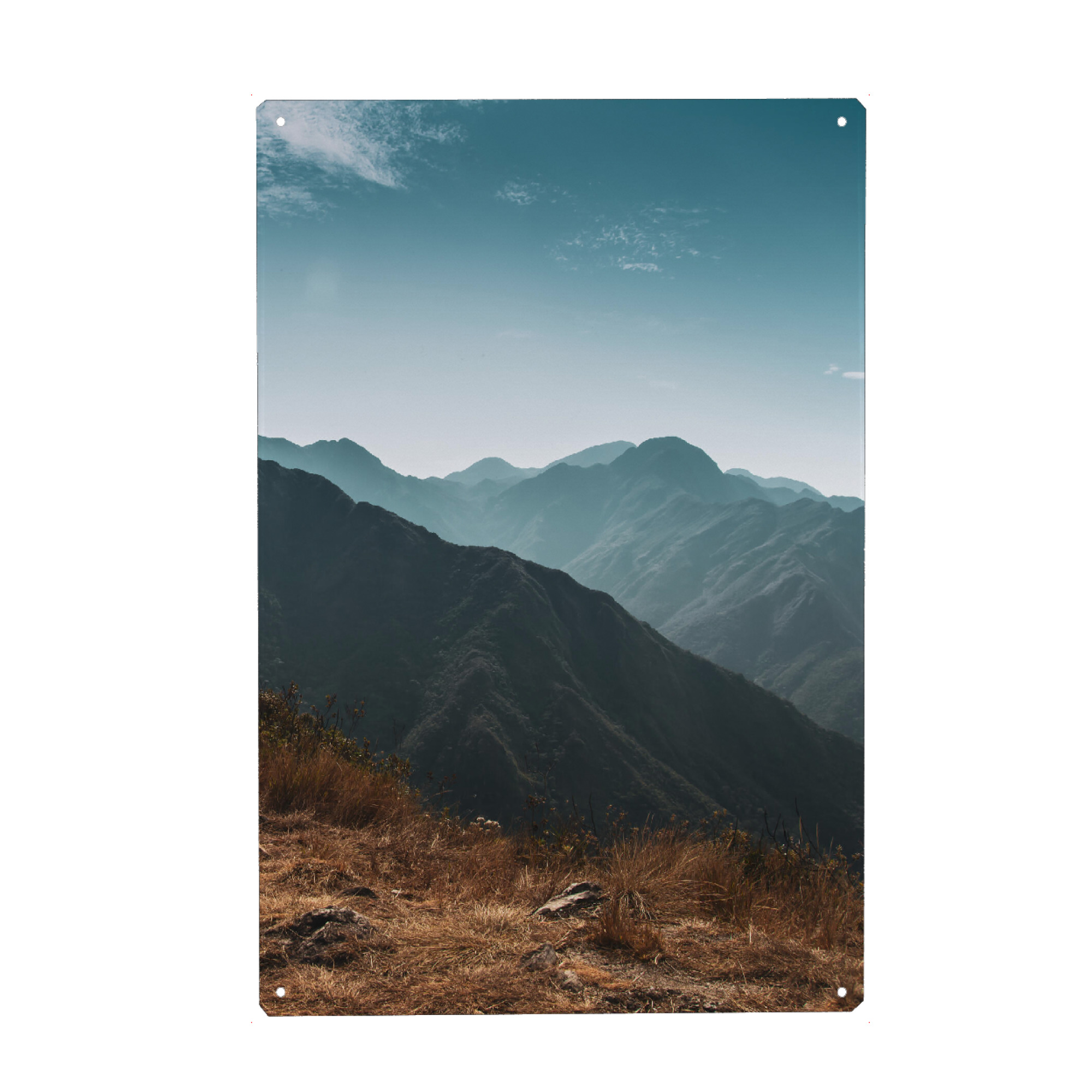 Metall Poster "Mountains and the Sky" artboxONE - Natur,Reise