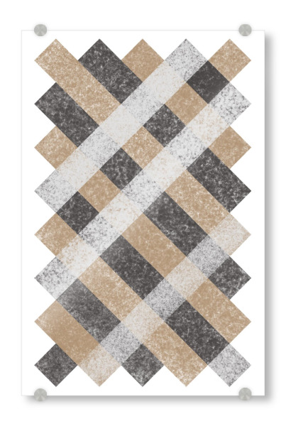 Acrylglasbild "Gold and Black pattern" artboxONE - Abstrakt,Geometrie