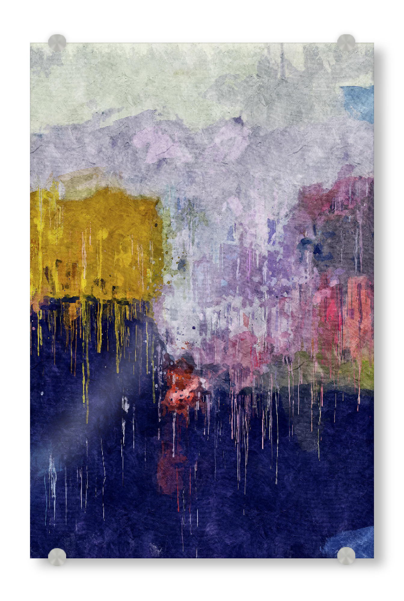Acrylglasbild "Abstract Ink Illustration" artboxONE - Abstrakt - Blue,Classic,Pantone,Abstract,Abstrakt,Colorful,Bunt