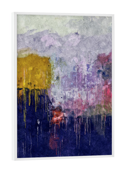 Poster mit weißem Rahmen "Abstract Ink Illustration" artboxONE - Abstrakt - Blue,Classic,Pantone,Abstract,Abstrakt,Colorful,Bunt