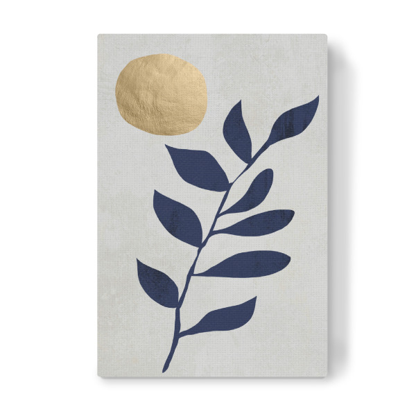 Leinwandbild "Blue Leaf in Abstract" artboxONE - Natur,Abstrakt - Pantone 2020,Tropical,Blue,Blau,Leaf,Blatt,Sun,Sonne,Abstract,Abstrakt
