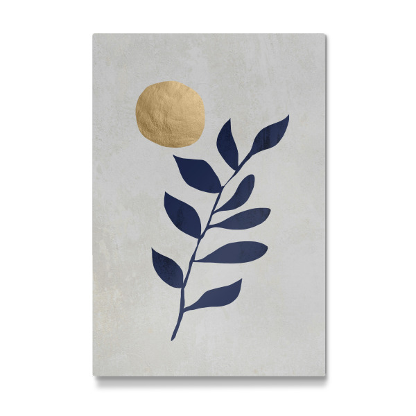 Galerie-Print "Blue Leaf in Abstract" 75x50 cm artboxONE