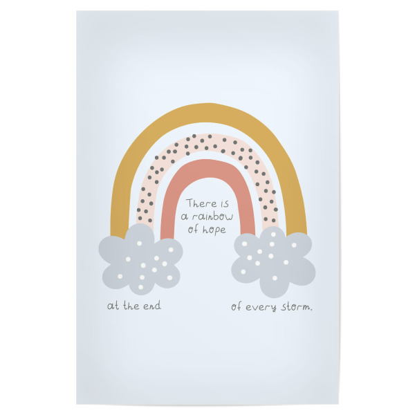 Poster 30x20 cm "Rainbow of hope" artboxONE - Typografie,Natur,Liebe