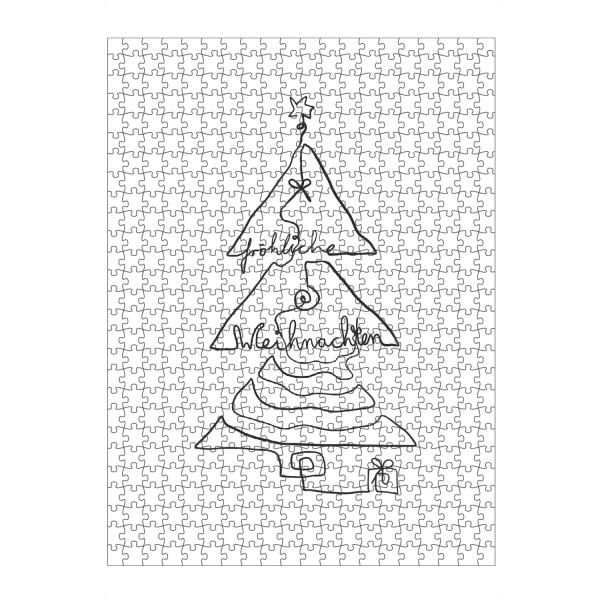 artboxONE Puzzle "Line Art Weihnachtsbaum" artboxONE - Schwarzweiß,Weihnachten